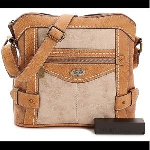 b.o.c Shackleford Dome Crossbody Purse Powerbank